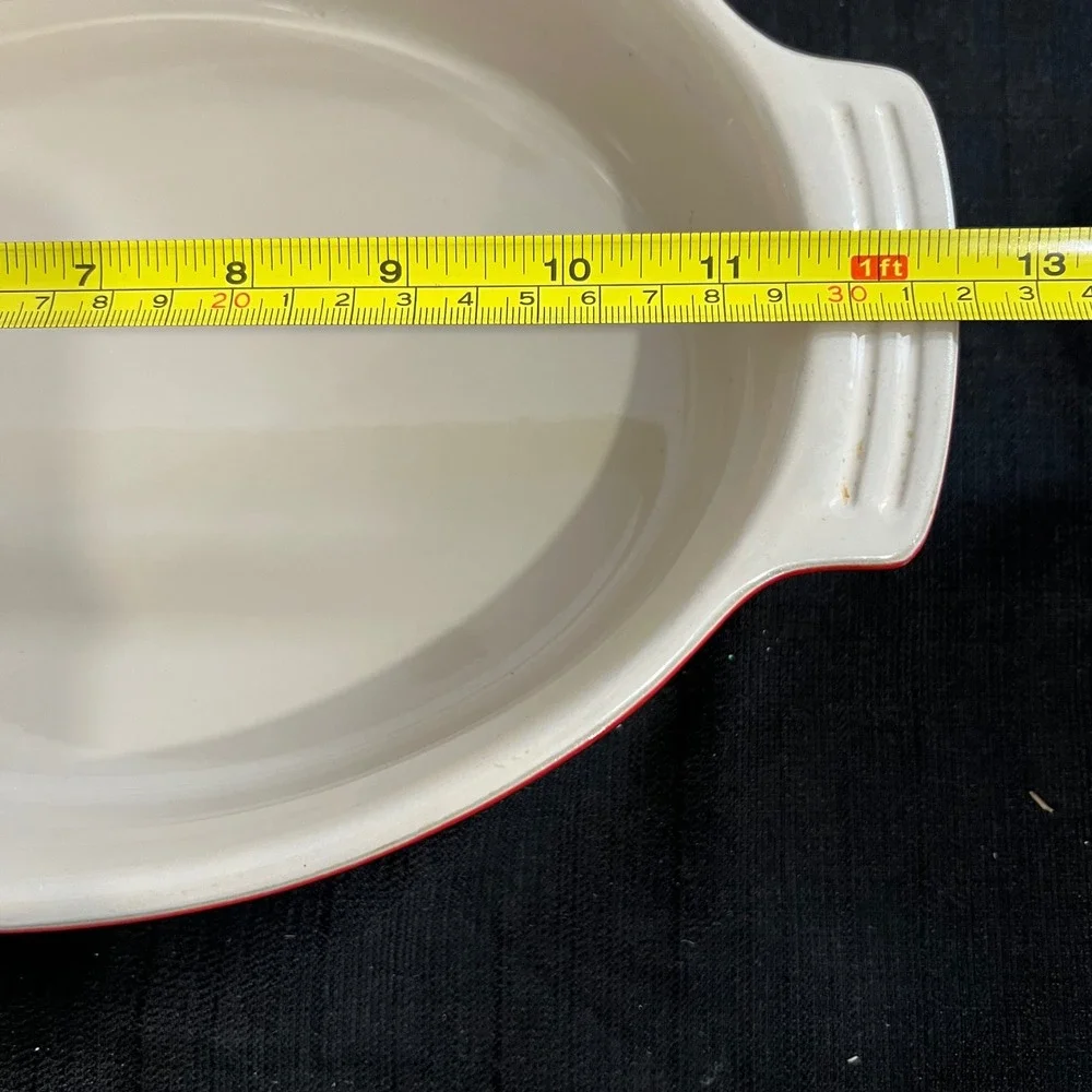 Le Creuset Cerise Red Oval Au Gratin‎ Dish 17-21 Stoneware Baker 12.5 Inch